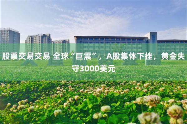 股票交易交易 全球“巨震”，A股集体下挫，黄金失守3000美元