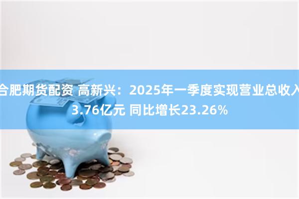 合肥期货配资 高新兴：2025年一季度实现营业总收入3.76亿元 同比增长23.26%