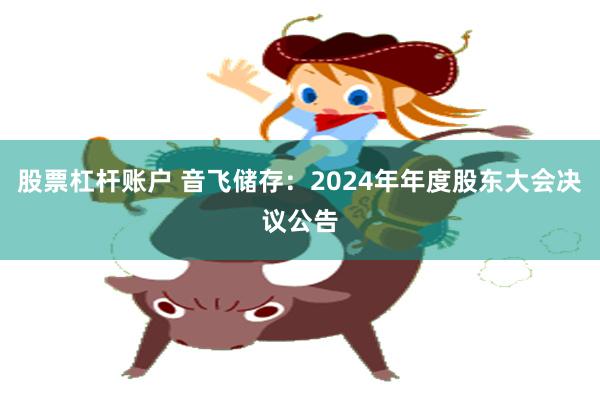 股票杠杆账户 音飞储存：2024年年度股东大会决议公告