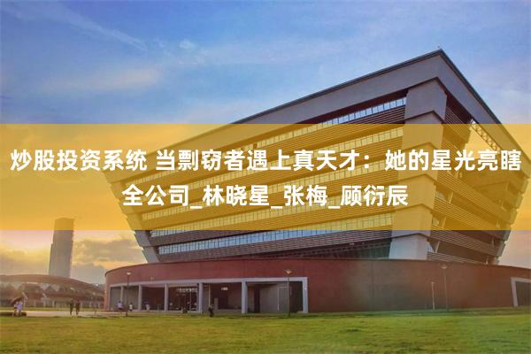 炒股投资系统 当剽窃者遇上真天才：她的星光亮瞎全公司_林晓星_张梅_顾衍辰