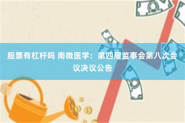 股票有杠杆吗 南微医学：第四届监事会第八次会议决议公告