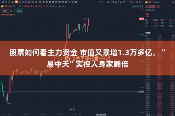 股票如何看主力资金 市值又暴增1.3万多亿，“易中天”实控人身家翻倍