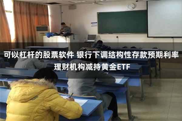 可以杠杆的股票软件 银行下调结构性存款预期利率 理财机构减持黄金ETF