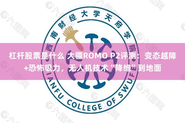 杠杆股票是什么 大疆ROMO P2评测：变态越障+恐怖吸力，无人机技术“降维”到地面