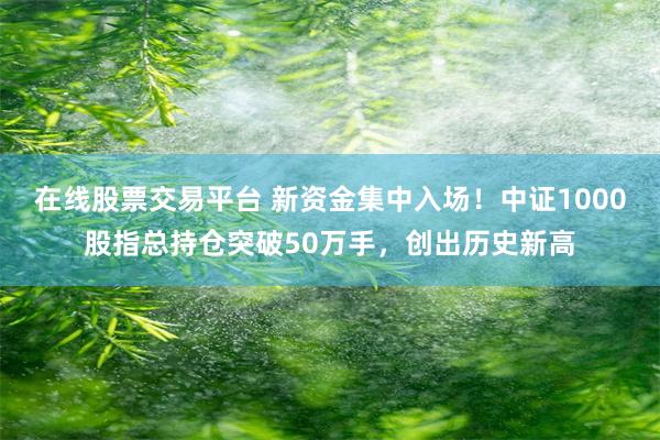 在线股票交易平台 新资金集中入场！中证1000股指总持仓突破50万手，创出历史新高