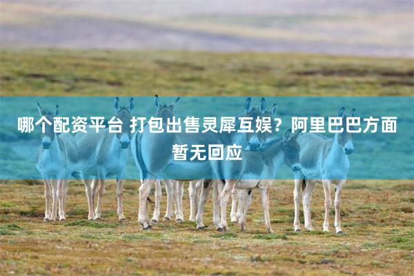 哪个配资平台 打包出售灵犀互娱？阿里巴巴方面暂无回应