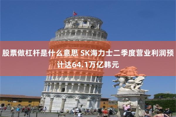 股票做杠杆是什么意思 SK海力士二季度营业利润预计达64.1万亿韩元