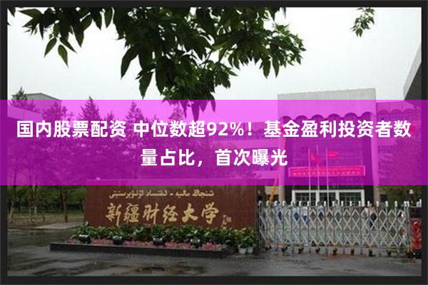 国内股票配资 中位数超92%！基金盈利投资者数量占比，首次曝光