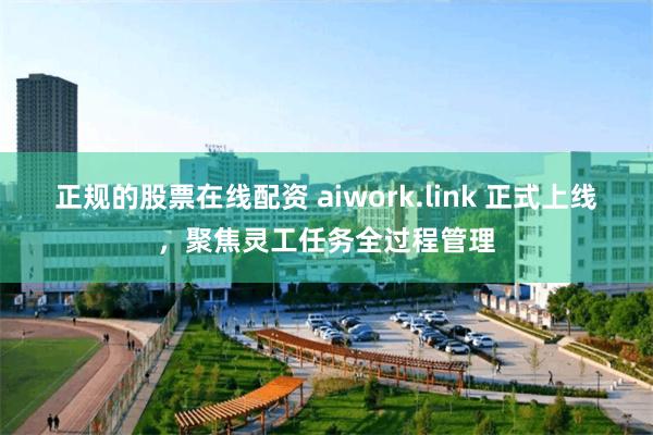 正规的股票在线配资 aiwork.link 正式上线,聚焦灵工任务全过程管理