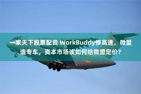一家天下股票配资 WorkBuddy修高速，微盟造专车，资本市场该如何给微盟定价？