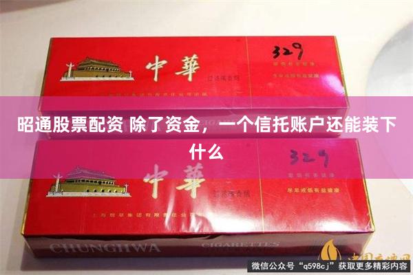 昭通股票配资 除了资金，一个信托账户还能装下什么